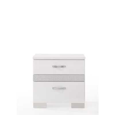3 Table de chevet blanche avec intérieur doux - Vos effets personnels 15 po Solution de rangement profonde et efficace qui maximise l'espace