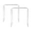 Table de bout en acrylique, 2 tables d'appoint en Lucite en forme de C, table d'appoint en acrylique transparent pour les boissons, la nourriture, les collations utilisées dans le salon, la chambre à coucher et le bureau