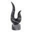 Statue abstraite en marbre courbé abstrait - objet décoratif pour table - sculpture décorative pour salon - 12 po, gris et blanc