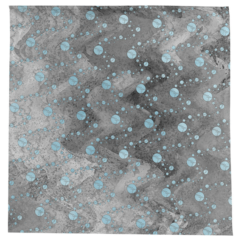 Leffel Abstract Square Tablecloth, Black/Green