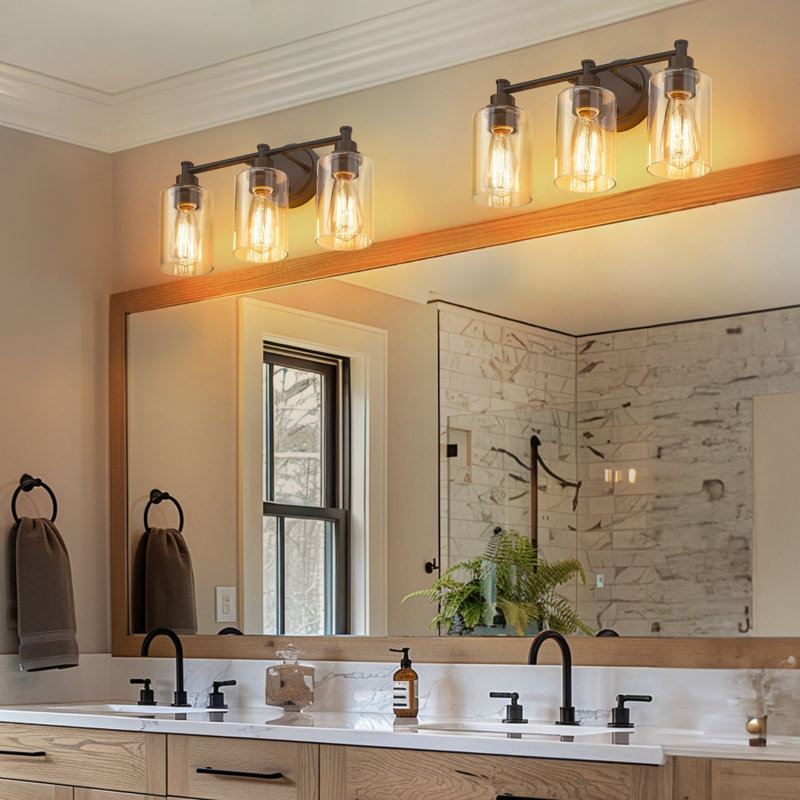 3 - Light Dimmable Vanity Light, Oil Rubbed Bronze