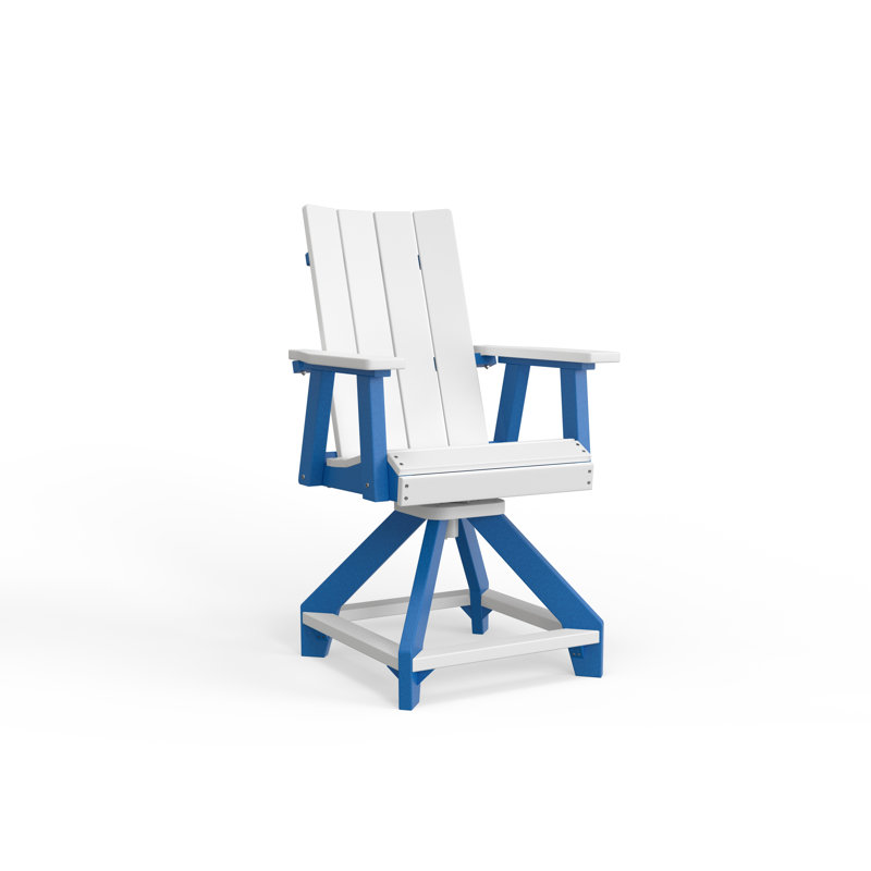 SOL Outdoor Bar Stool, Pacific Blue, Aruba Blue