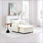 Canapé simple à siège profond avec repose-pieds et un coussin