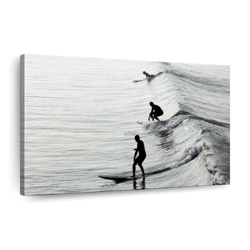 Surfing Stances Canvas Print, 16" H x 24" W x 1.25" D