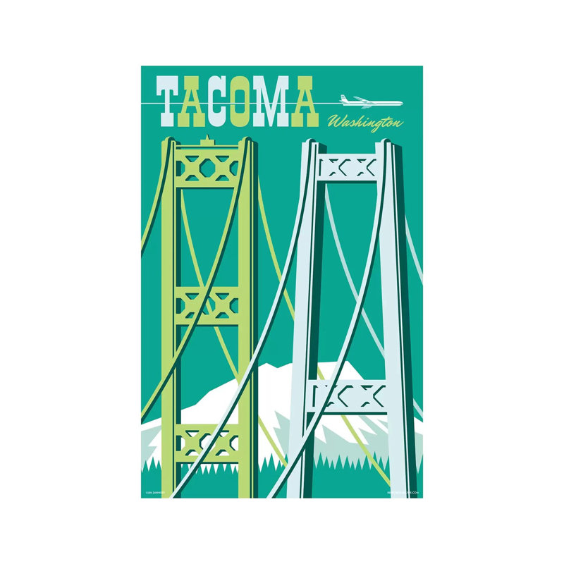 Tacoma Bridges Travel I by Jim Zahniser - Print on Canvas, 66.04cm H x 45.72cm W x 3.81cm D, Wrapped Canvas