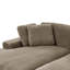 Très grande chaise double rembourrée en velours côtelé, 3 sièges, couleur chameau, sièges confortables, coussins décoratifs, bois d'œuvre réglable, canapé modulaire à assemblage simple avec grande assise,