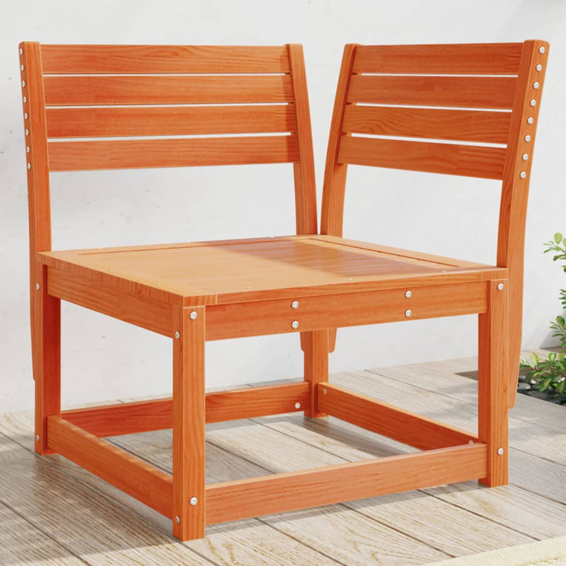 Vanita Wood Outdoor Lounge Chair, Wax Brown