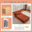 Canapé à compression, canapé-lit convertible au sol, canapé modulaire sans os Diy, aucun assemblage requis, tissu polaire circulaire, siège simple surdimensionné avec 1 coussin et 1 repose-pieds-742805895
