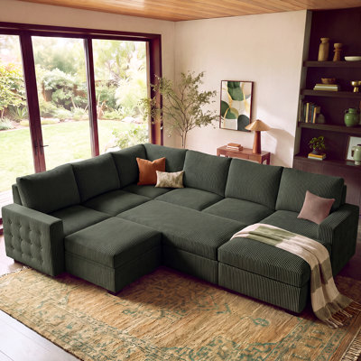 Brunella Corduroy Sleeper Sectional