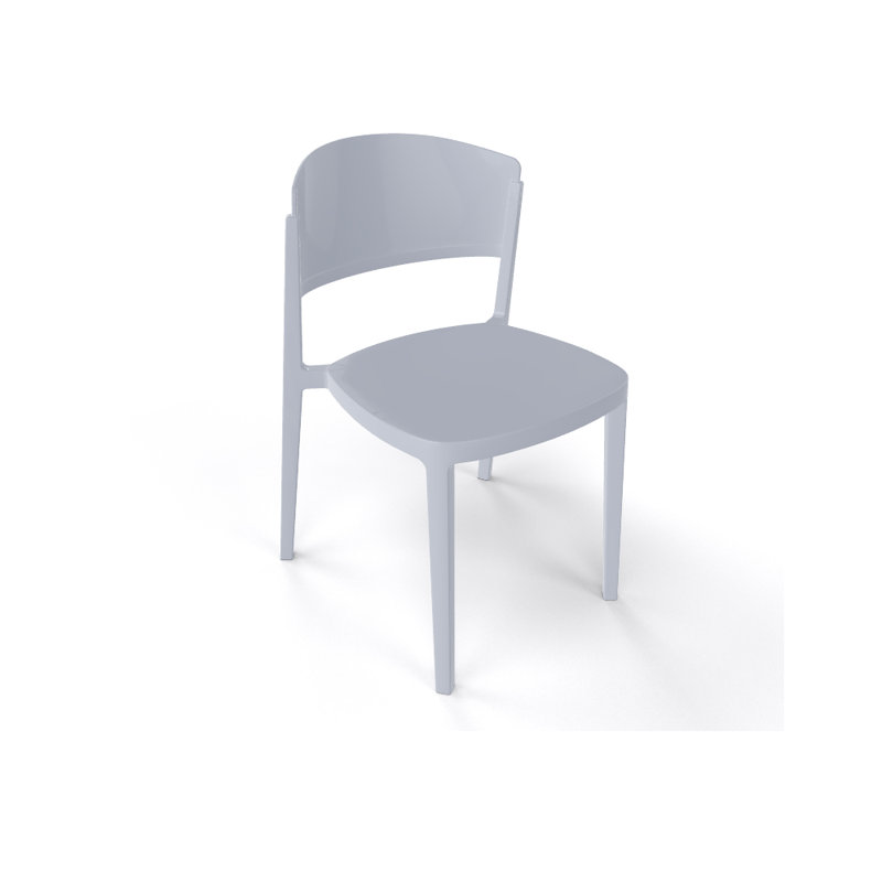 Chaise d'appoint empilable Sevan, Gris perle