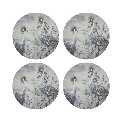 Crested Crane Pebble 16" Vinyl Placemat