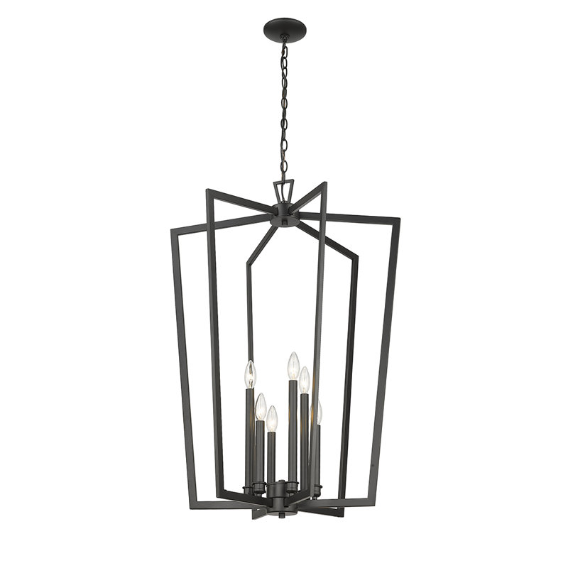 Luminaire suspendu géométrique à 6 lumières 