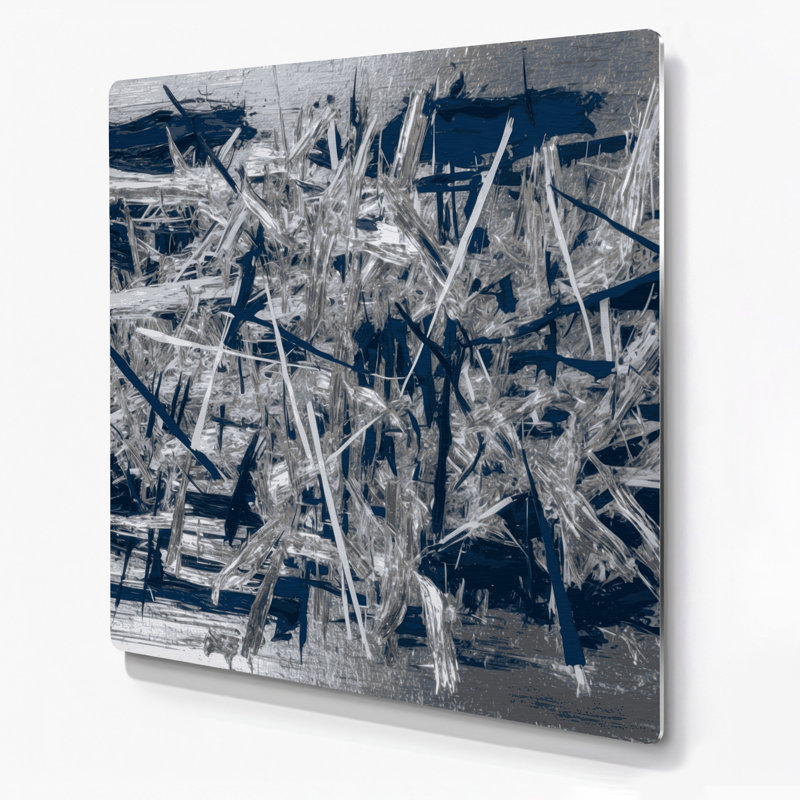 «Neo Expressionism 77», art mural en métal gris, H 12 po x l 12 po