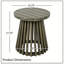 Table basse d'extérieur en bois d'acacia, table basse ronde-1187023409