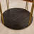 Black End Table With Iron Frame