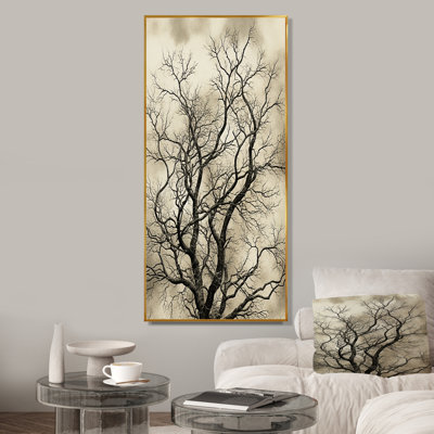 Vintage Black Basswood Tree - Tree Wall Art