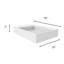 Juniper 30" Wall Mounted Solid Surface Floating Bathroom Sink with Concealed Drain Right Basin - White-70942135