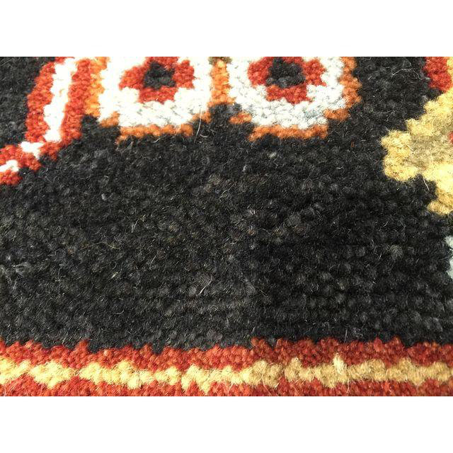 Hand Knotted Wool Area Rug in Rust