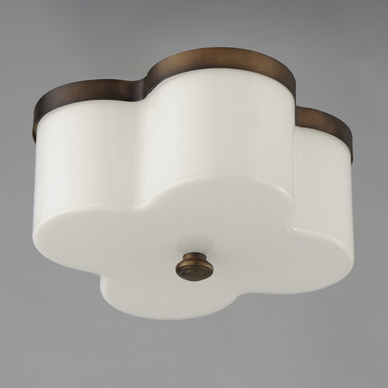 Clover-Flush Mount, Antique Bronze