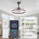 Konor 24'' Ceiling Fan with LED Lights  Dimmable LED Light with 3 Colour tone, 6 Speed Quiet DC motor, App and Remote Control