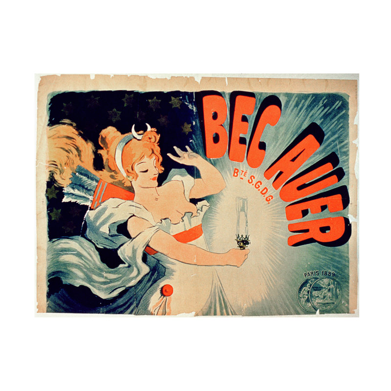 Art allemand, école allemande Bec Auer, H 14 po x l 19 po