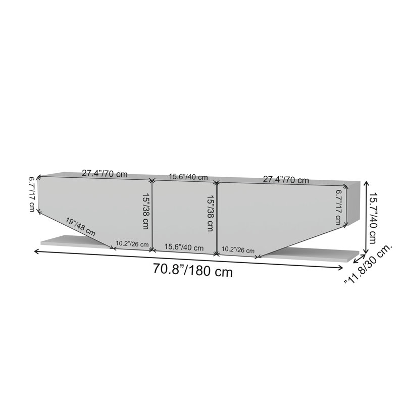 Incia 71" Wide TV Stand