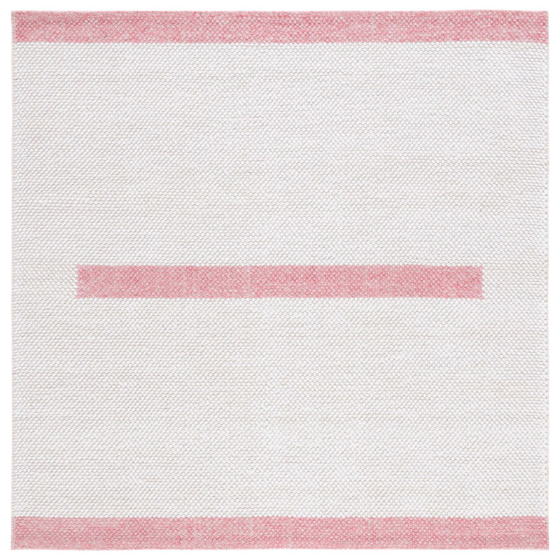 Macle Flat Weave Wool Rug, Square 6'