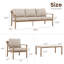 Ensemble de conversation en aluminium pour 5 personnes avec table basse