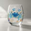 Verre à vin sans pied en ruban de fibre de polyester avec autocollants 2D, style tropical sous-marin, transparent, idéal pour les cocktails et la décoration estivale. Cadeau idéal à offrir.-763327815