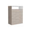 Commode 4 tiroirs Pérou, plateau supérieur, 1 tablette ouverte