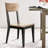 Industrial Dining Chair with Wood Seat