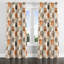 Rideaux occultant Modern - Rideau à œillets orange chaud Shibui - 1 panneau-878441662-878441663