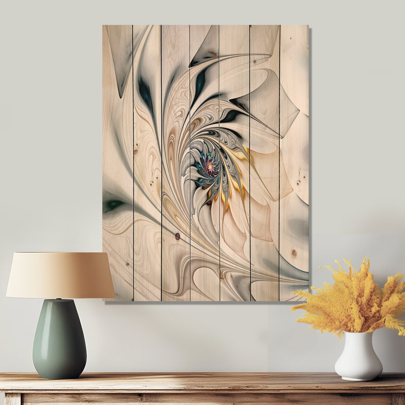 Vitrail blanc, art floral - art mural floral, H 40 po x l 30 po, Noir, Reproduction avec cadre flottant