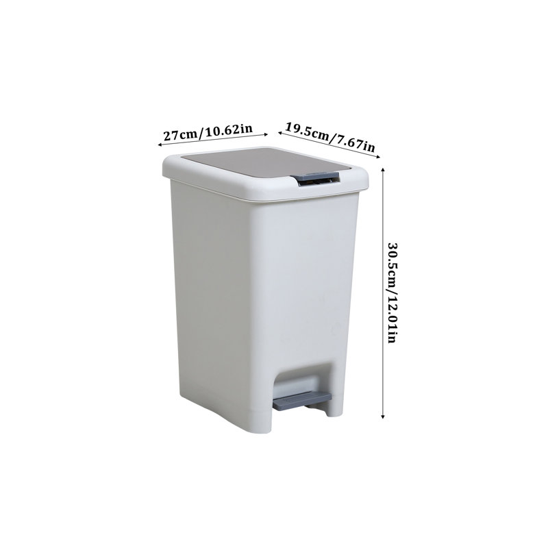 PP Manual Lift Waste Bin, 8L