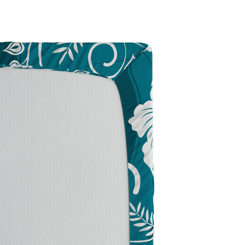 Microfiber Floral Fitted Sheet, Queen Fitted Sheet