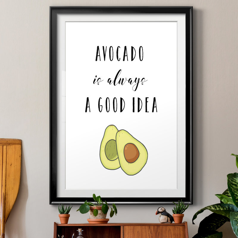 " Avocado ", Black Framed Paper, 30.5" H x 42.5" W x 1.5" D