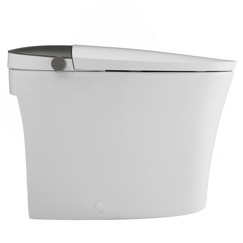 Elongated Smart Toilet With Bidet,Smart Toilet With ADA Comfort Height Heated Seat,MAP 1000G Powerful Flush,Warm Water/Dryer,Night Light,Dual-Flush 1/1.28GPF For Bathrooms.
