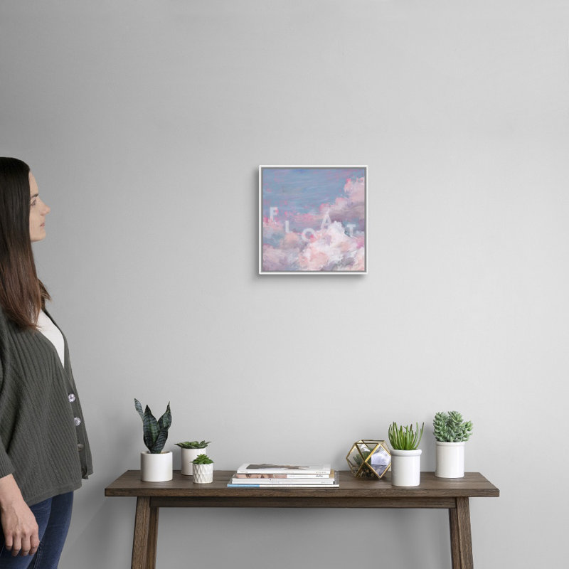 «Daydream Pink 05» par Lisa Audit - reproduction d'art, Toile blanche encadrée, H 14 po x l 14 po x P 1,75 po