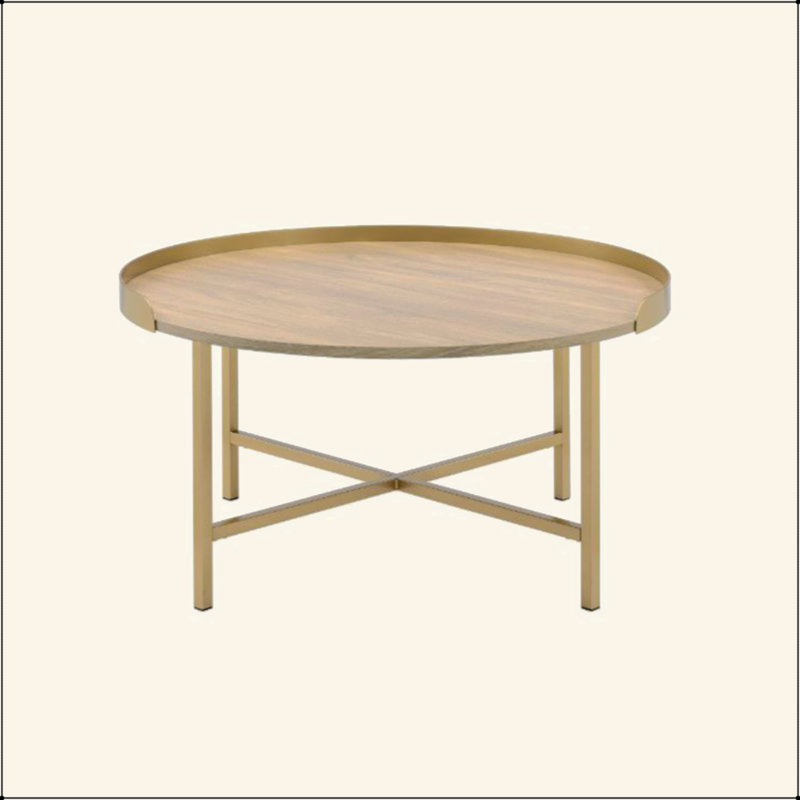 Tray Style Top Round Coffee Table