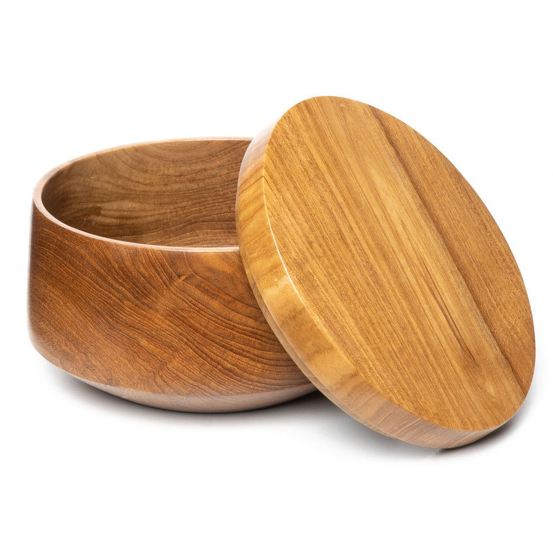 Ensemble de 4 bols en bois arrondis avec couvercle Efran