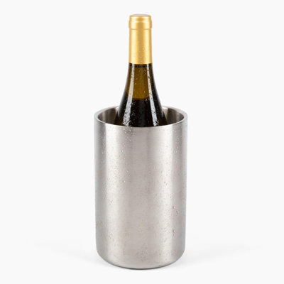 Double-Wall Stainless Steel Iceless Wine Chiller – Portable Champagne & Wine Bottle Cooler