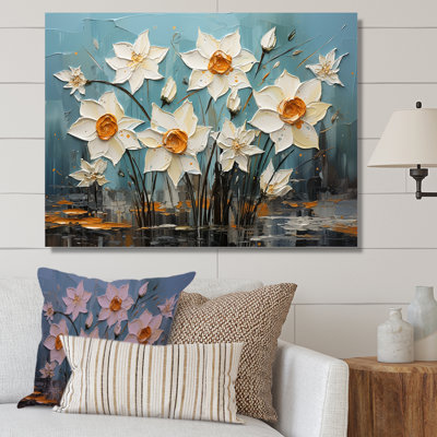 Couleurs vives gris et blanc jonquilles Bloom II