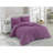 Plum Ranforce Super King Quilt Cover Set, 102.4 x 86.6 inches | 100% Cotton, 142 Thread Count | Includes 2 Pillowcases (23.6 x 23.6 inches) | Machine Washable, Button Closure Duvet Cover, Soft & Durable Bedding-522984968-522984961