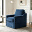 Fauteuil pivotant avec tissu chenille doux-1332803608