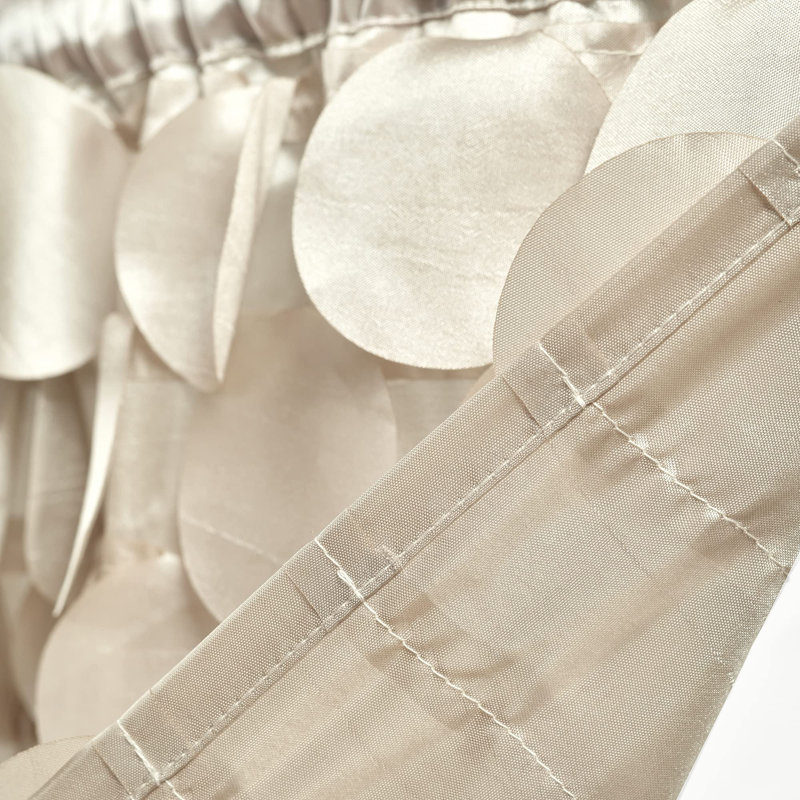 Gigi Scalloped Window Valance, Wheat, 70" W x 14" L