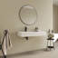 Lavabo de salle de bain rectangulaire en résine de 36 po à fixation murale 36 po Premium, durable et élégant avec trou pour robinet