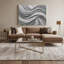 Art mural sur toile horizontal gris rayé gris tourterelle-2057705954