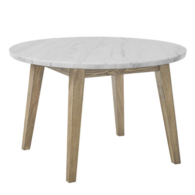 Mairenn 48" Round Solid Marble Top Dining Table by Corrigan Studio