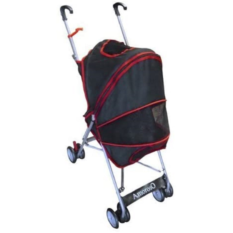 Poussette standard pliante, Noir / rouge