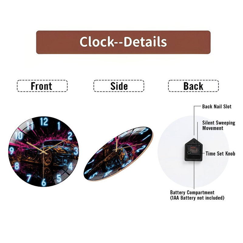 Horloge murale 12 po